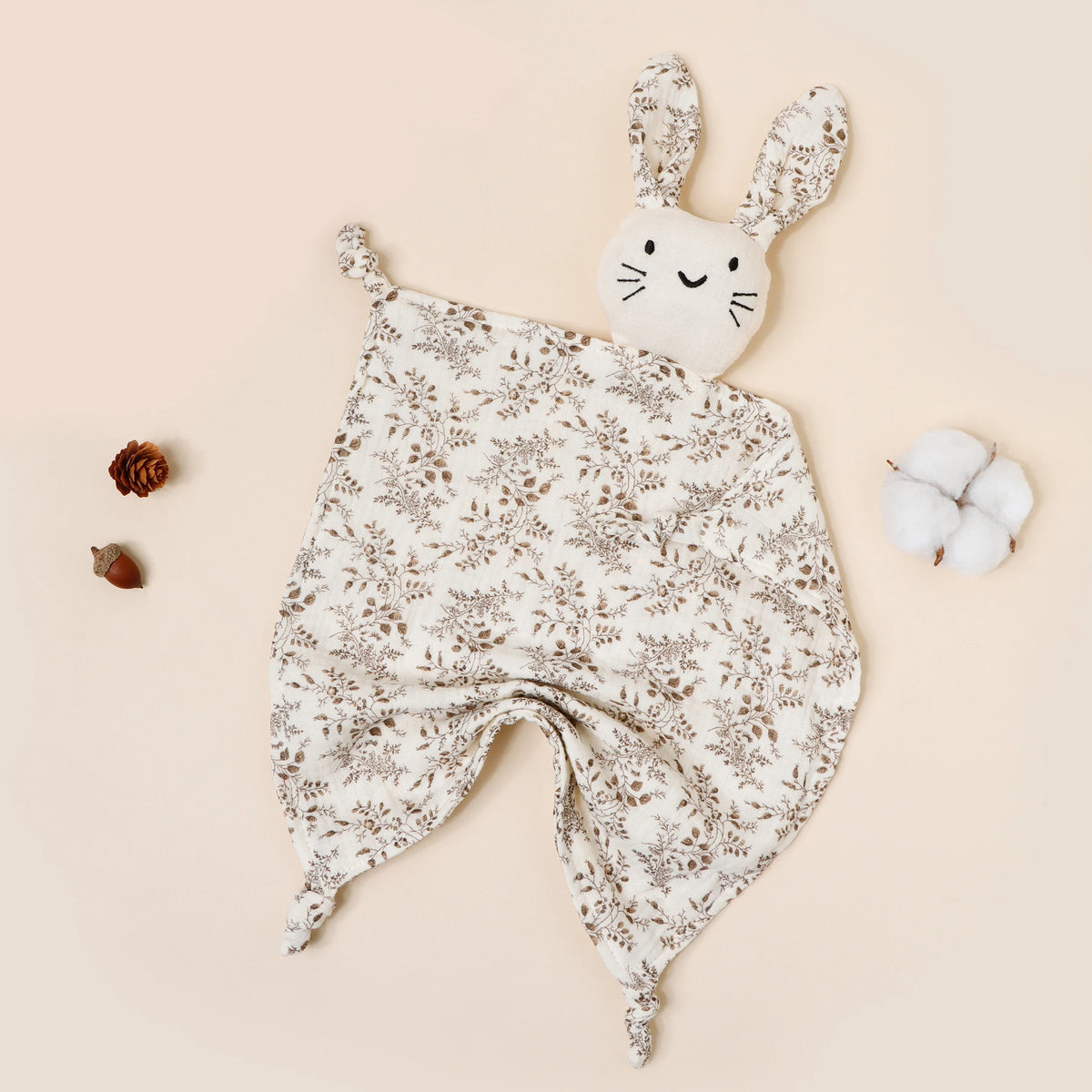 Pure Cotton Printed Cat Face Embroidery Rabbit Comfortable Blanket For Newborn Kids Stuffed Plush Toy Baby Saliva Towel Cat Doll