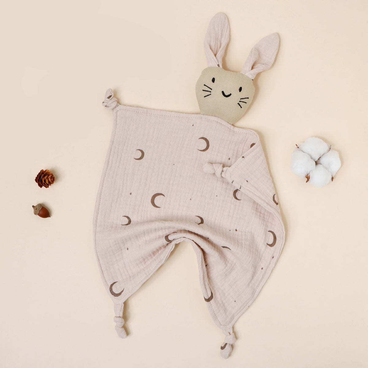 Pure Cotton Printed Cat Face Embroidery Rabbit Comfortable Blanket For Newborn Kids Stuffed Plush Toy Baby Saliva Towel Cat Doll