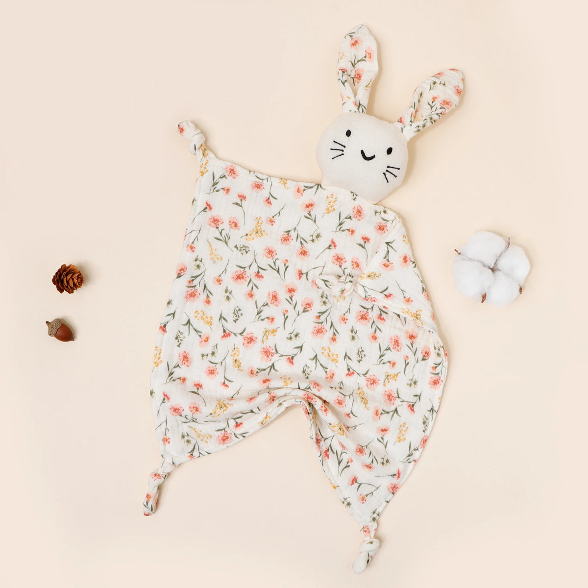 Pure Cotton Printed Cat Face Embroidery Rabbit Comfortable Blanket For Newborn Kids Stuffed Plush Toy Baby Saliva Towel Cat Doll